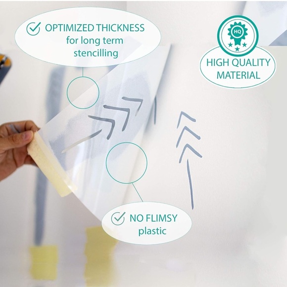 NEW Stencil | Large 2 Piece | DIY Painting Wall Art | Accent Wall - Picture 3 of 11